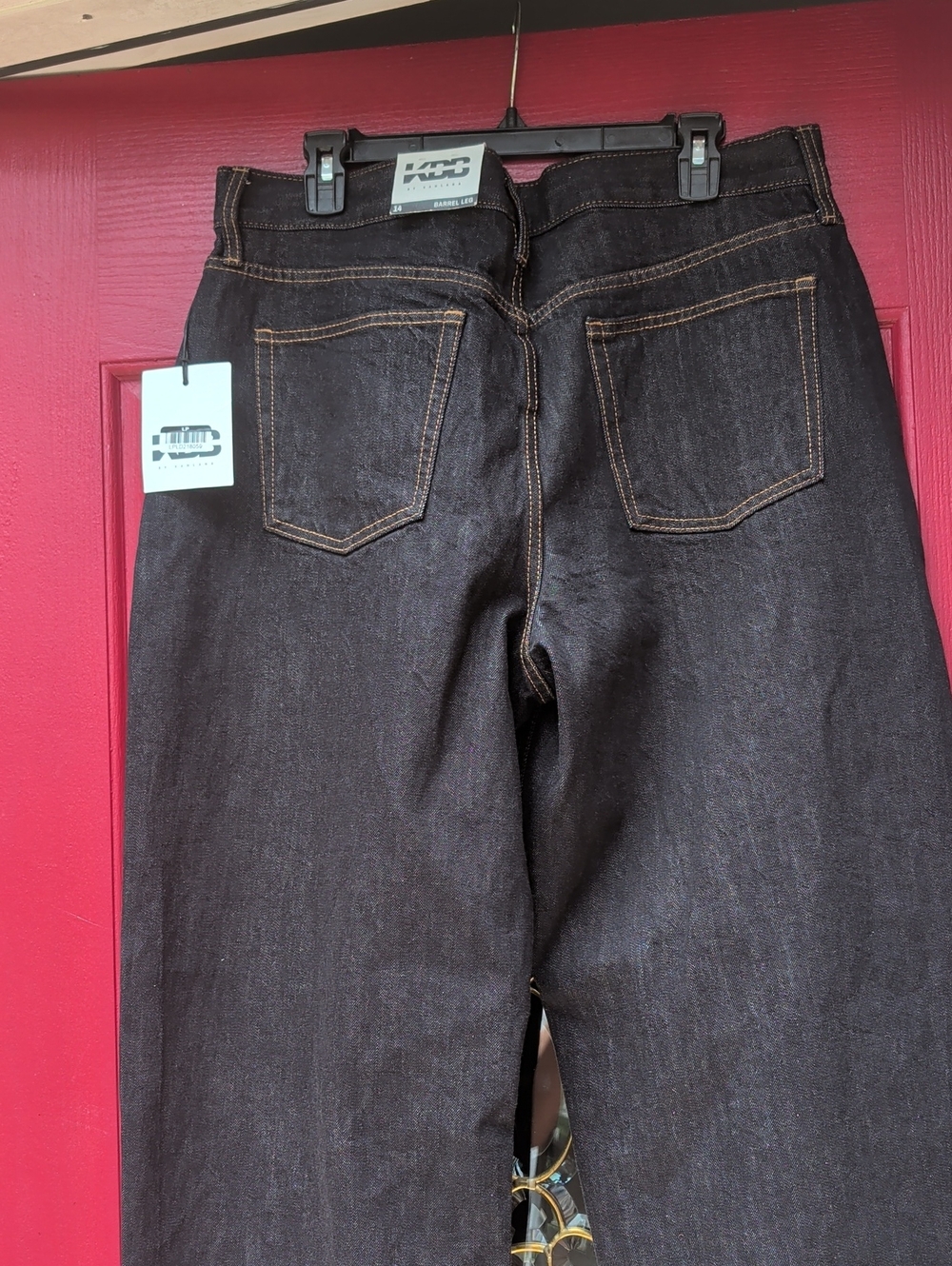 NWT- KBB by Kahlana Dark Wash (Kahlana) Barrel Jeans - Picture 4 of 9